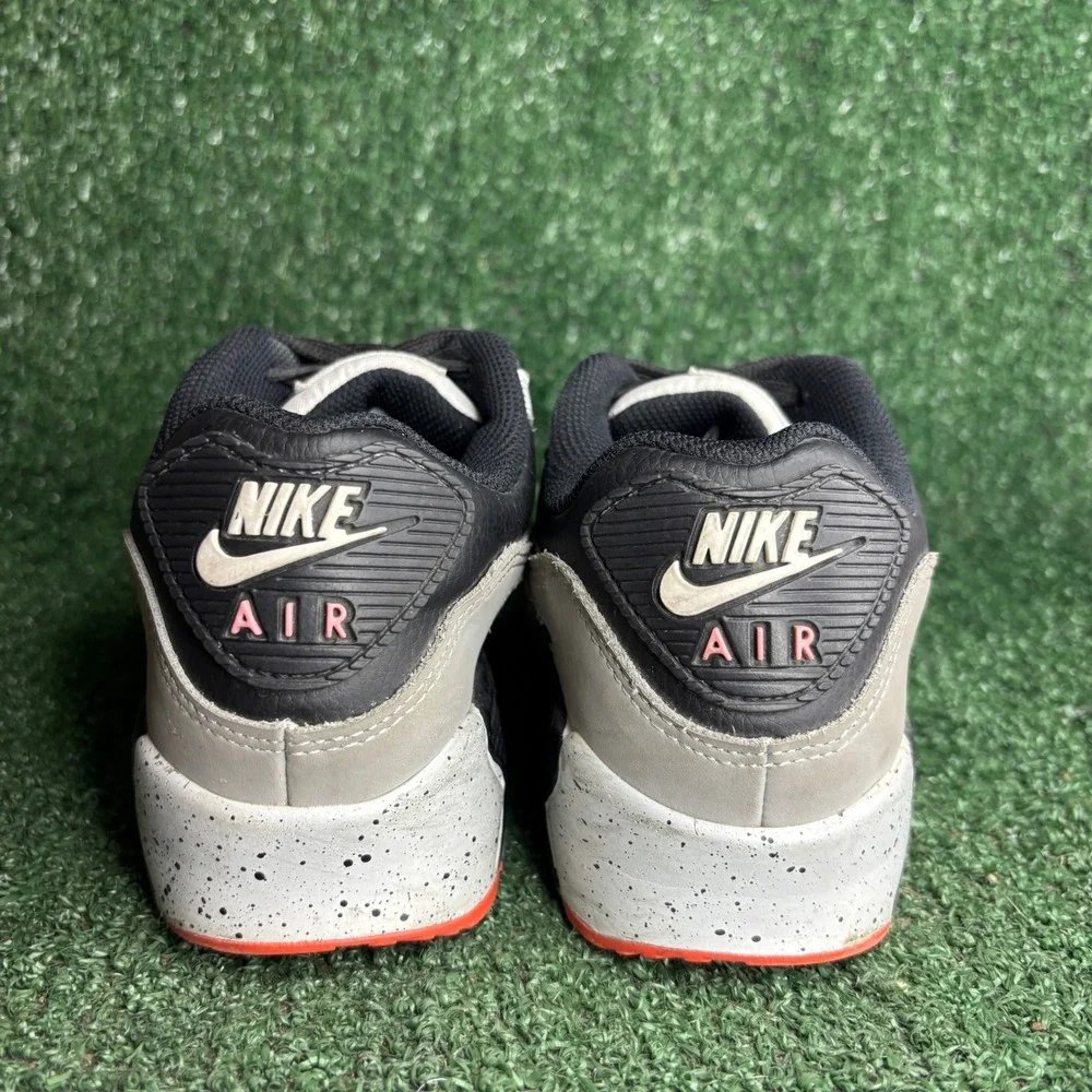 Nike Air Max 90 Speckled Midsole Sporty Sneakers Turf Orange Aquamarine Boys 5Y